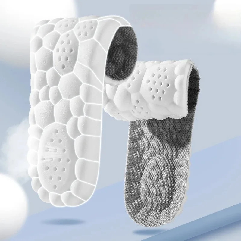 1Pair 4D Cloud Technology High Elasticity Sports Deodorant Insoles for Shoes PU Sole Breathe for Feet Men Running Insole251020