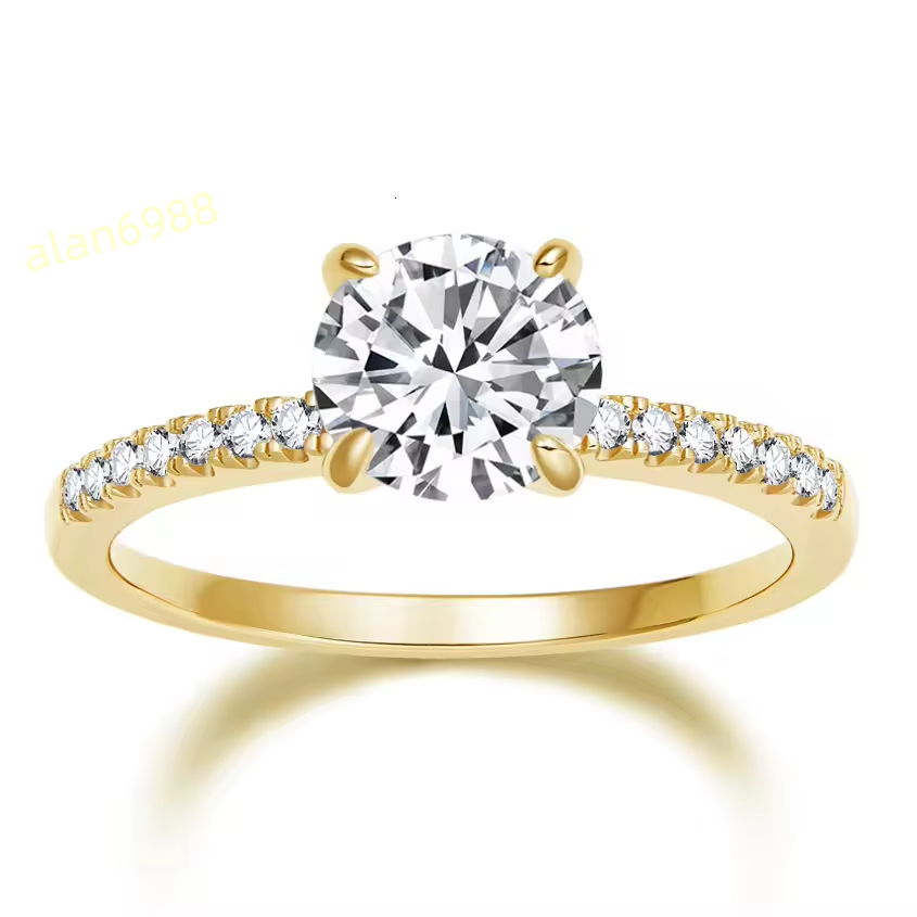 Tempusort Engagement Ring 12CT Moissanite 925 Sterling Silver Jewelry Wholesale Fine Jewelry Ring