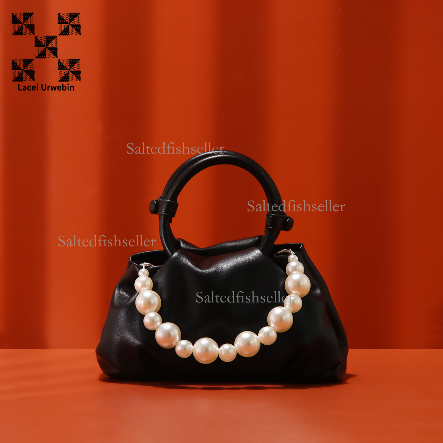 Lacel Urwebin Designer Luxury Mini Handbag Fashion Trend Summer Soft Leather Cloud Comfortable Bag Niche Versatile Elegant Pearl Shoulder Crossbody Ba