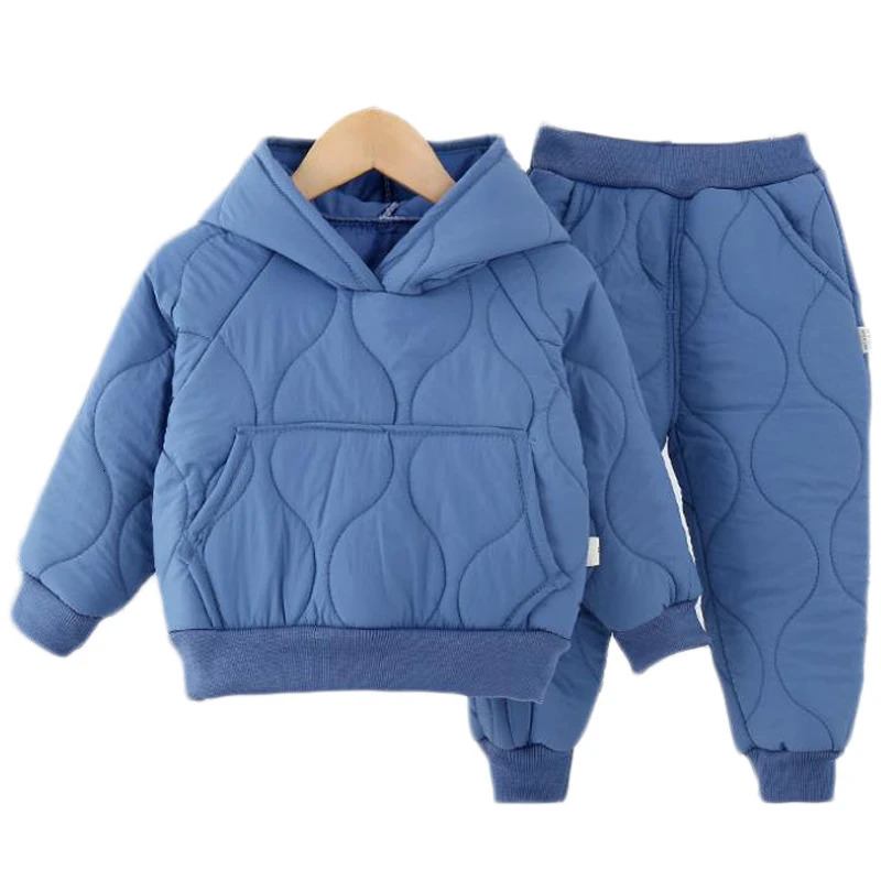 Winter Baby Boys Clothes Full Sleeve Pants 2pcsset Girl Hooded Keep warmSuits Children Clothing Sets Toddler Homewear05Y 251023