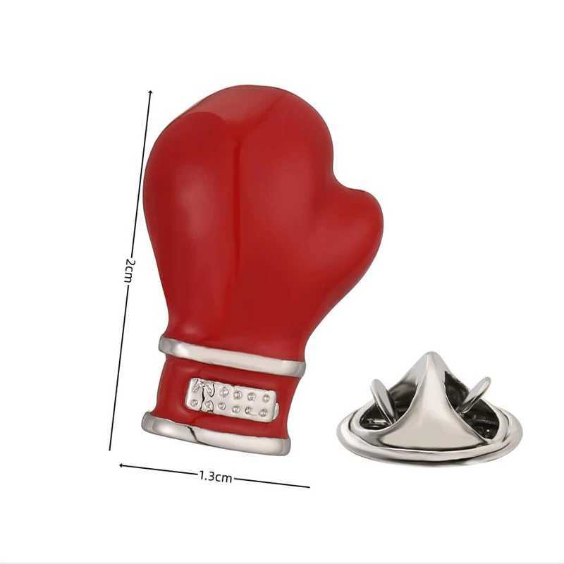 High quality red boxing gloves brooch fashion brand denim clothing hat scarf suit lapel badge pin mens brooch J251115