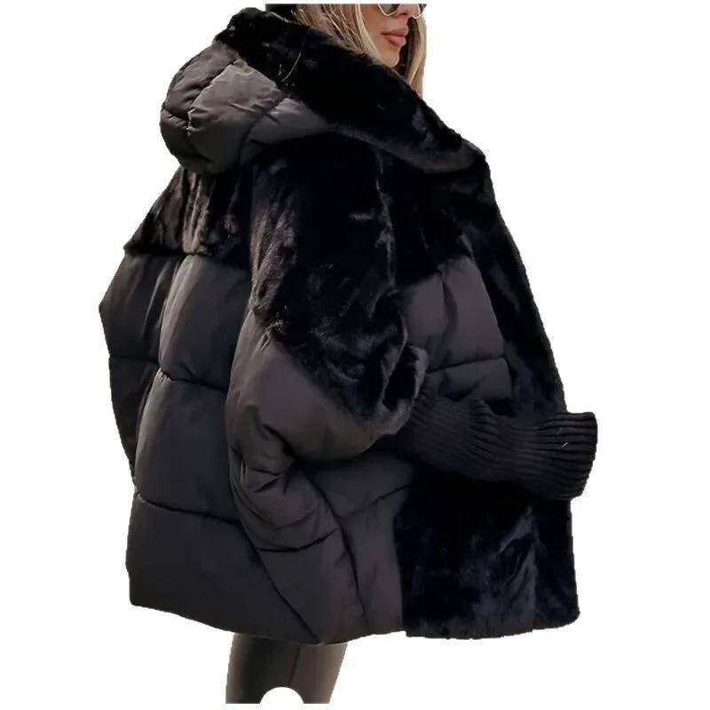 Women's hooded patch warm jacket autumn padded jacket winter oversized jacket winter clothing winter clothing winter clothing