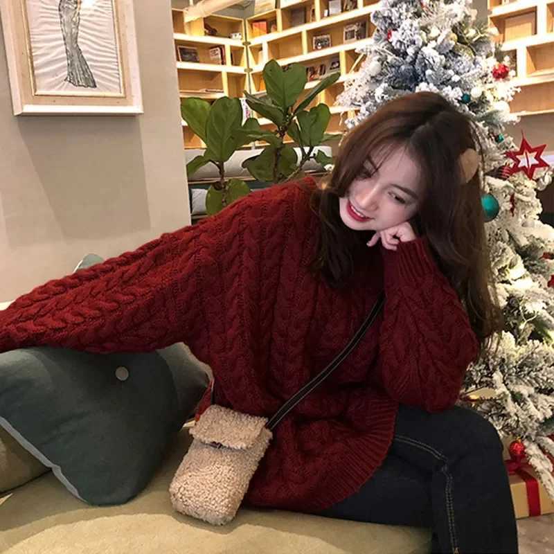 Autumn and Winter New Womens Clothing Round Neck Longsleeved Sweater Fashion and Casual Elegant Pullover Knitwear Loose TopT251025