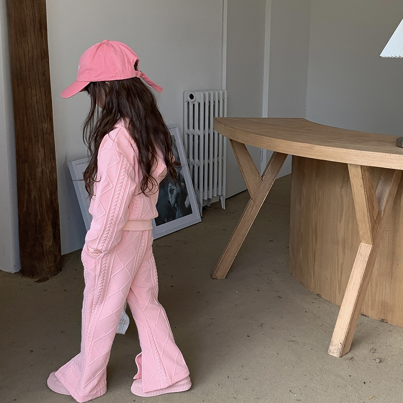 2025 Girls Matching Outfit Set Autumn Long Sleeve Tracksuit Casual Two Piece Set for Kids Perfect Gift Idea