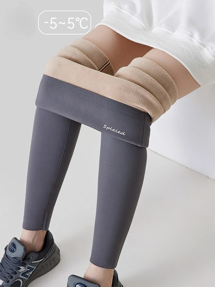 Autumn Rabbit Velvet Shark Leggings Women High Waist Thin Fleece Warm Leggings Winter Seamless Sport Casual Legging 251018