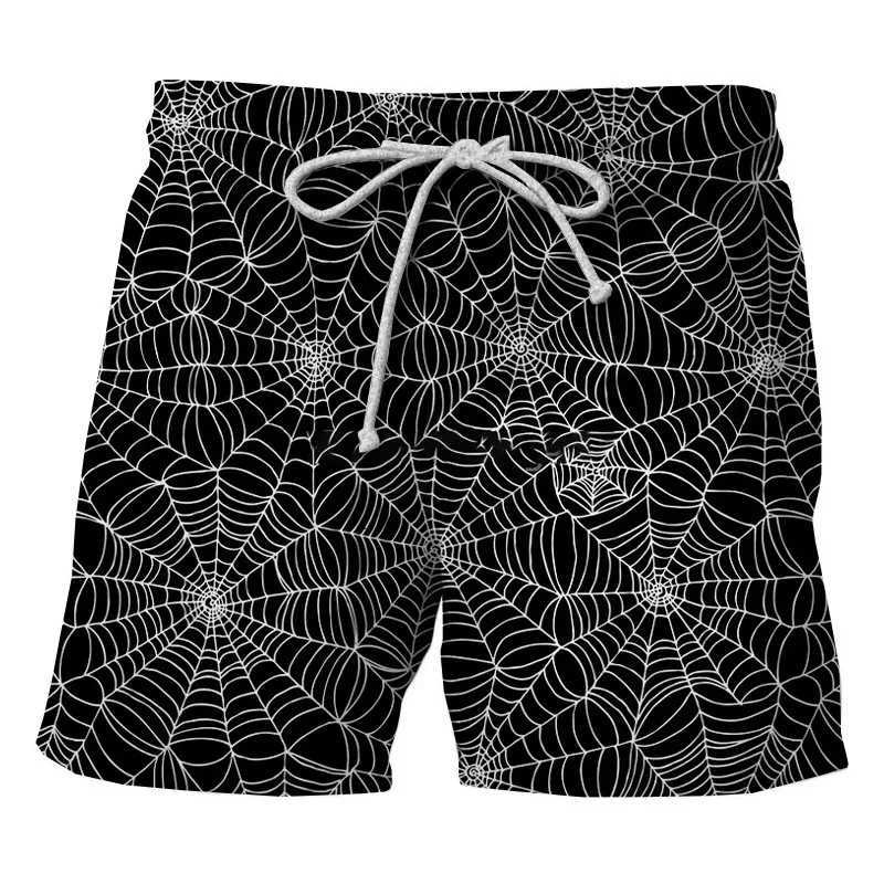 3d Print Spider Web Shorts For Men Cool Street Clothes Short Pants Unique Animal Skin Snake Pattern Leopard Fashion Board ShortsXJ251025
