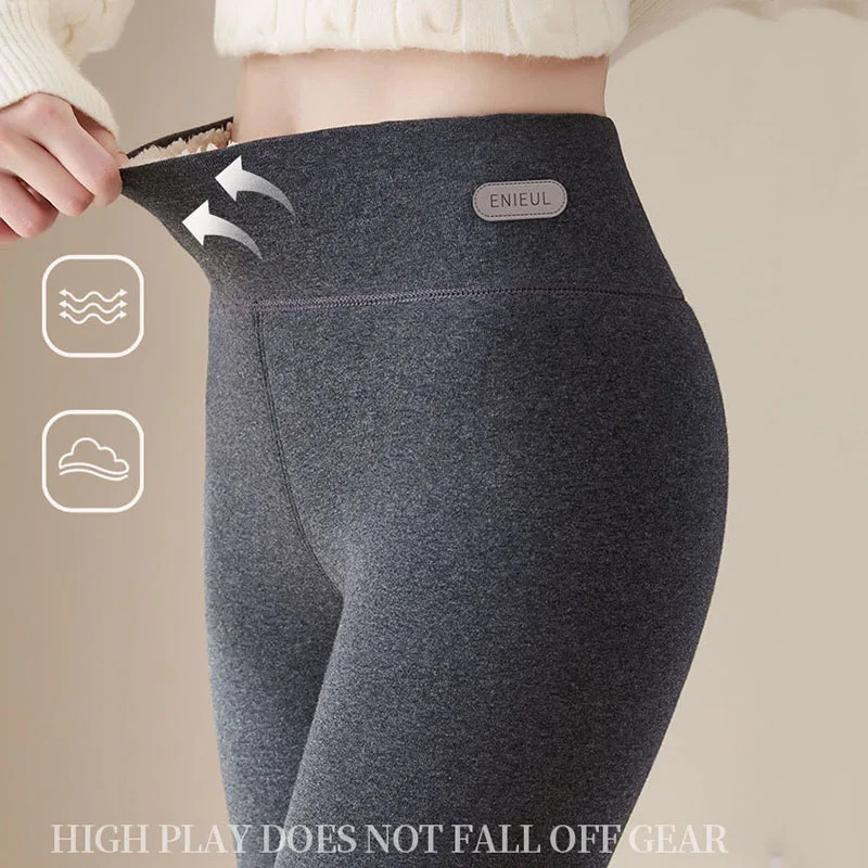 Thermal Leggings Women Winter High Waist Simplicity Plus Velvet Warm Pants for Woman Slim Elasticity Fleece Comfortable Leggins 251018