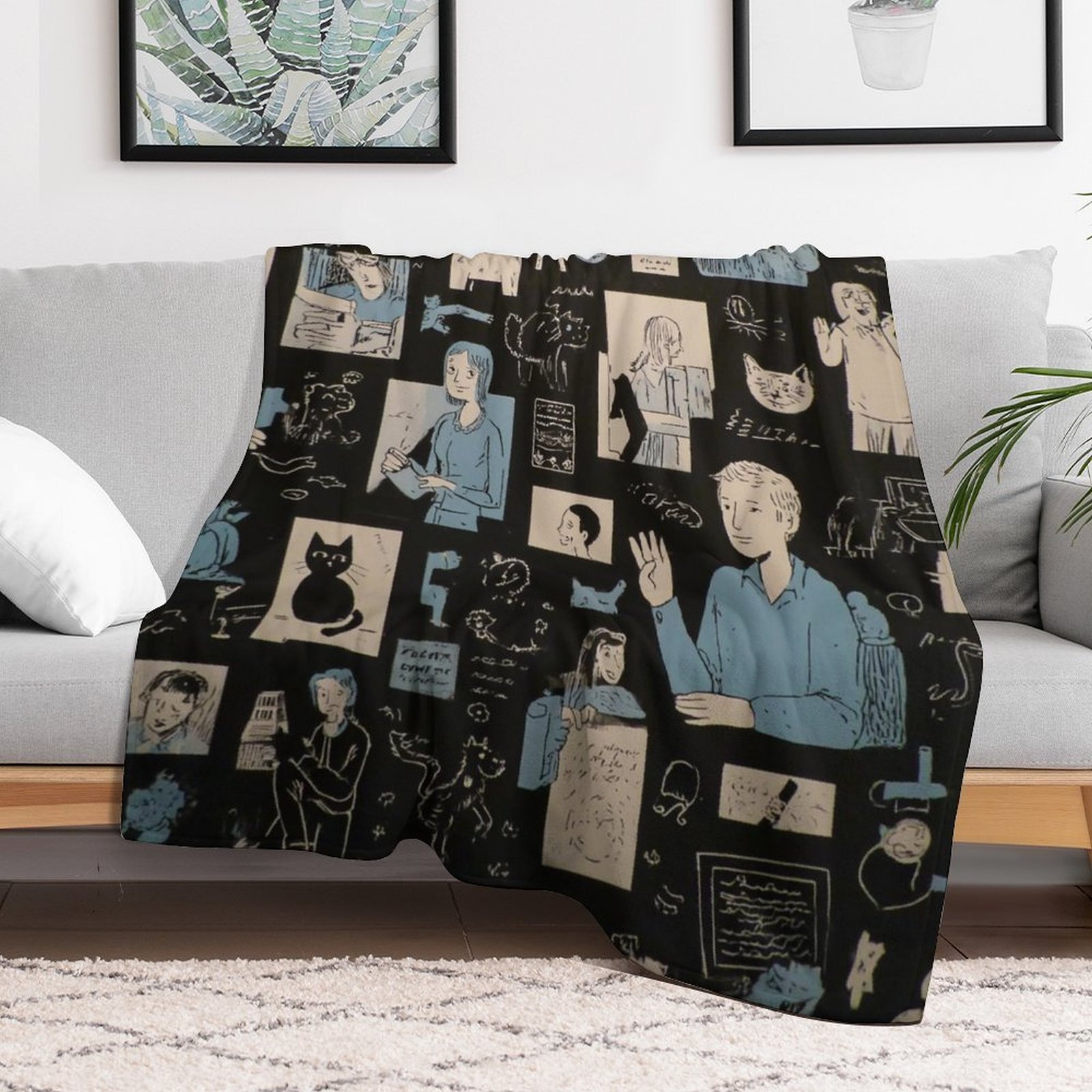 Designer Blackboard blanket blanket throw cashmere vibration blanket copert Home Travel Throw Summer Air Conditioner Beach home bedding blankets throw