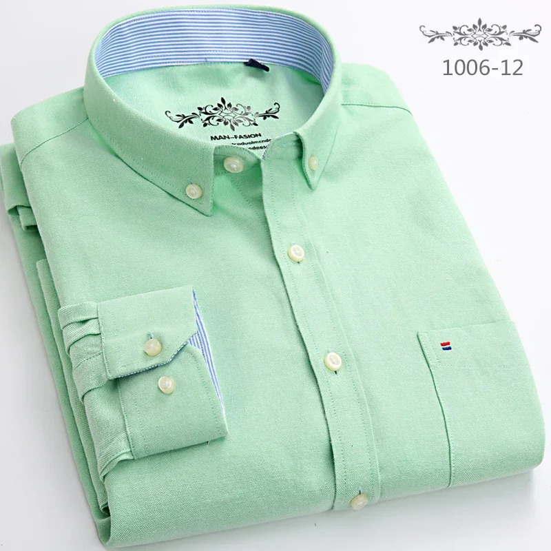 in shirt longsleeve shirts for men slim fit formal plian shirt single pocket office clothes soft plaid cotton er tops 251023