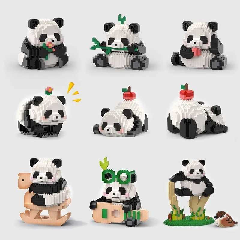Panda Block Assembly Bricks Toys For Kids Girl Gift Creative Mini Block Micro Building Block for Adults Children Boy 6 to 8 Year C251023