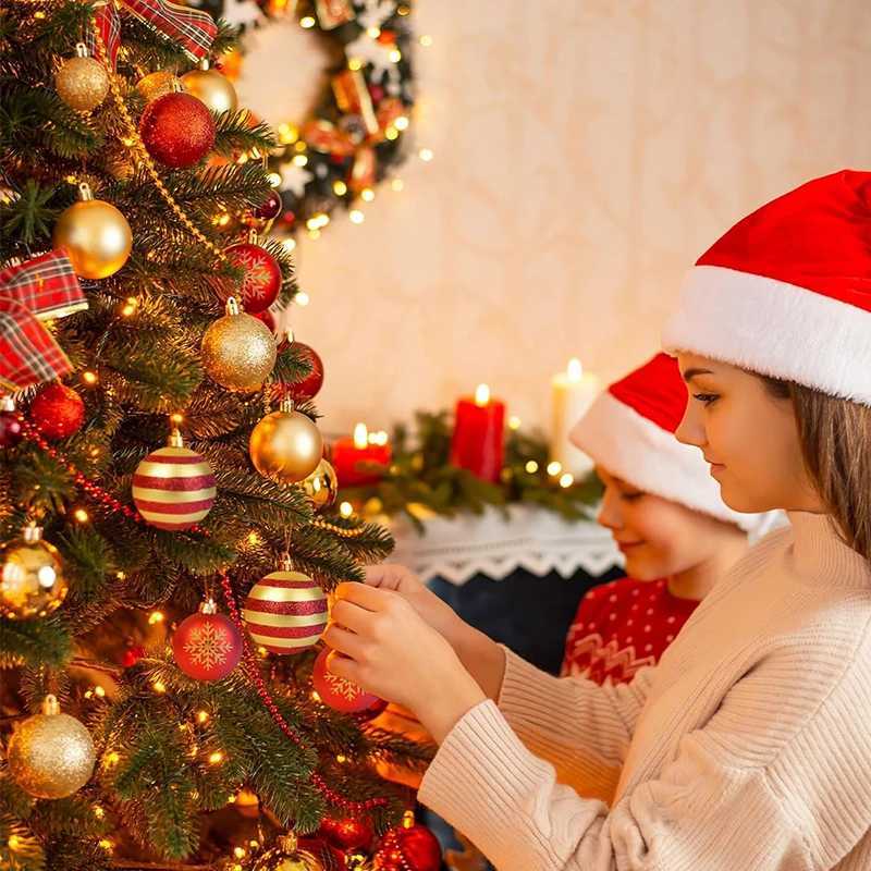 50Pcsbox Christmas Balls Christmas Tree Ornaments Ball Xmas Hanging Tree Pendants Home Decor 2025 New Year Gift Noel Navidad C251024