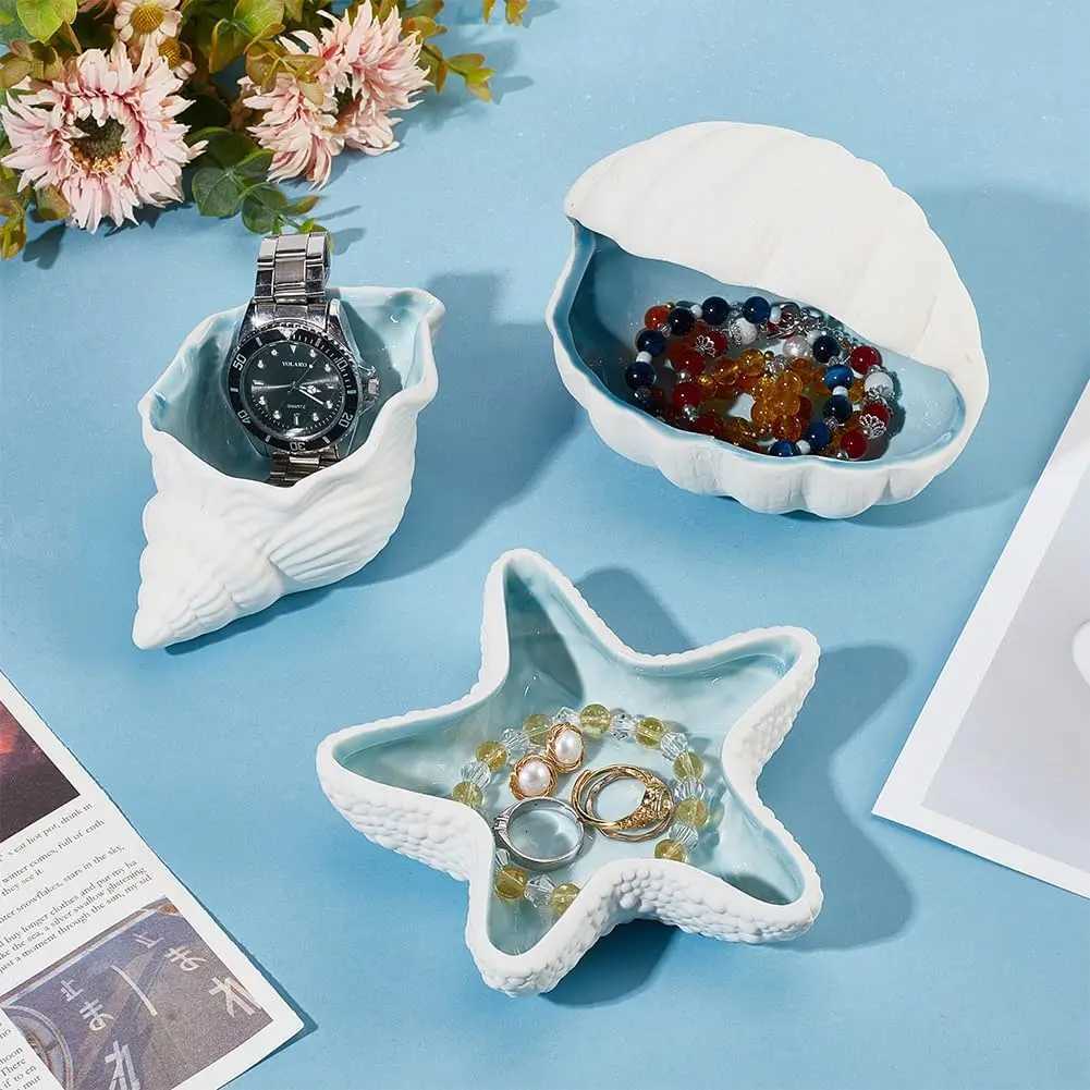 1 pc Jewelry Dish Tray Ceramic Jewelry Dish Ring Holder Trinket Dish Candy Dish Small Key Bowl for Birthday He Party Decor Y251025