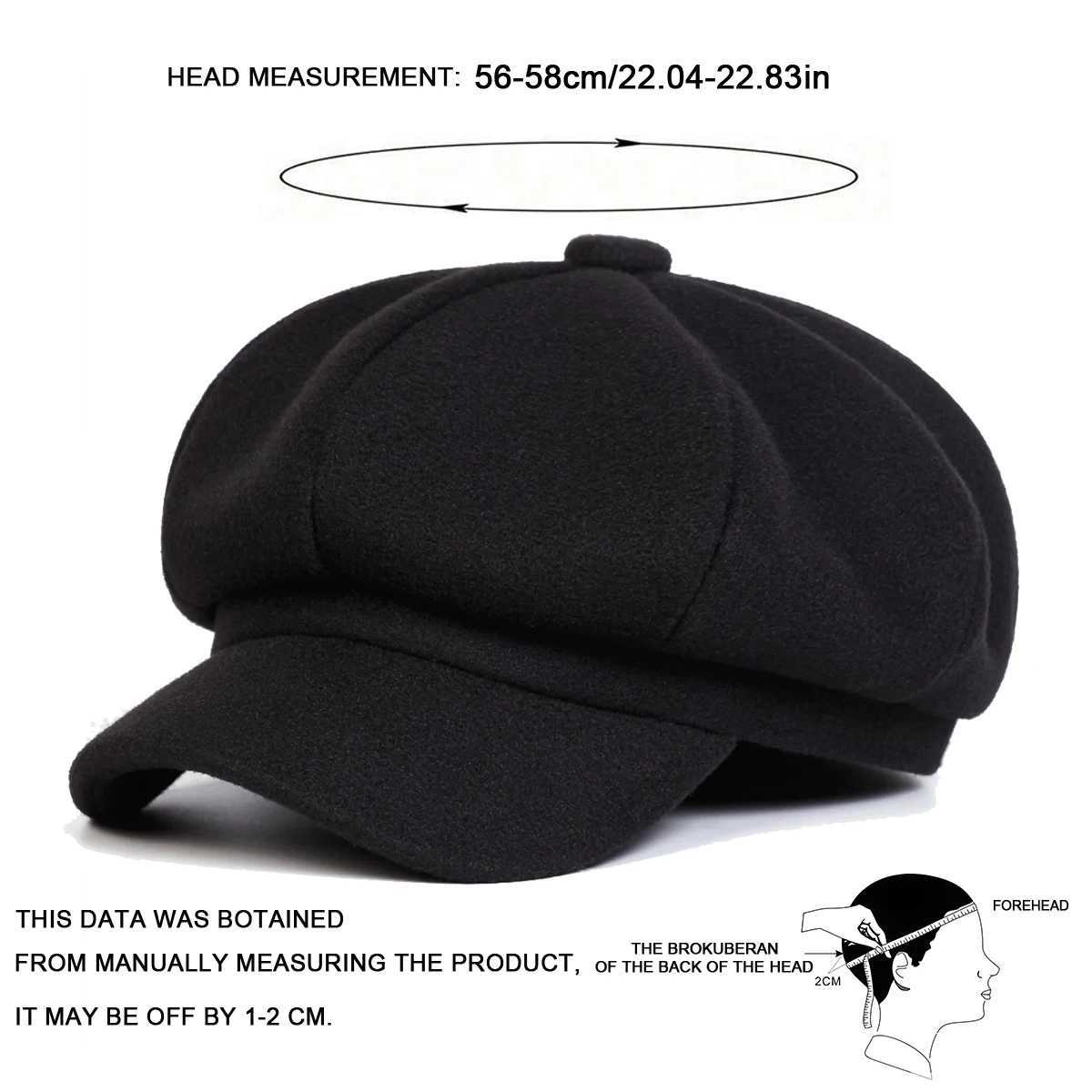 Woolen solid color beret fashion outdoor cotton hat autumn and winter windproof hats mens and wens universal cs Y251025