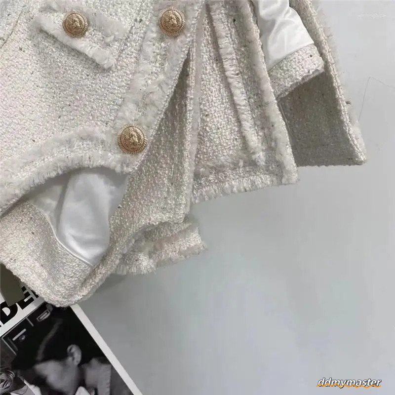 Ladies Jacket: Elegant Women's Short Tweed Coat - French Style, Casual Outerwear, High-Quality Fabric For Daily Use Ddmymaster