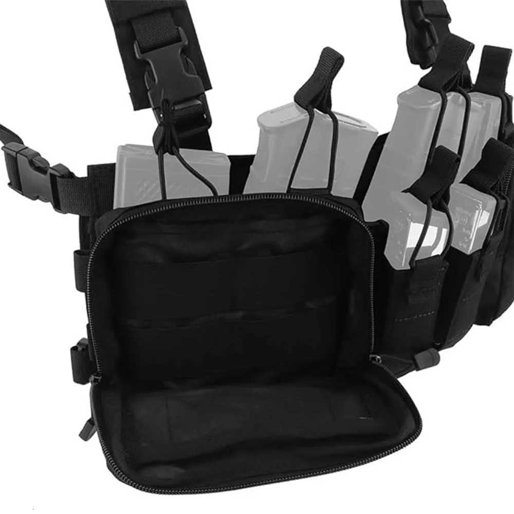 Tactical Chest Vest Rig Bag Field Training Vest Multifunctional Camouflage Strap with Multiket Outdoor Cam CS Match Pack Y251022