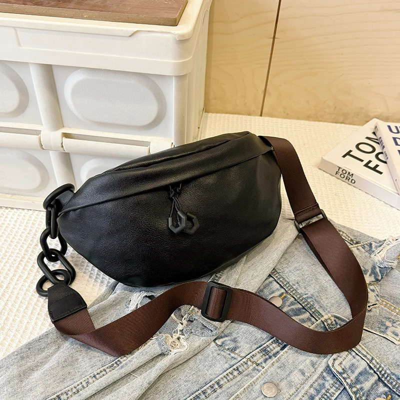 Crossbody Chest Bag High quality soft Leather Women Waist Bag Fashion Fanny Pack Lady Shoulder Bags Phone Purse 251023