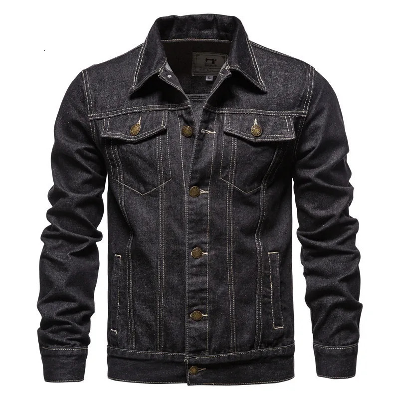 Spring Autumn Winter Mens Retro Denim Jacket Plus Size Casual Fashion Workwear Coat Slim Fit Cardigan Jeans Boys 251017