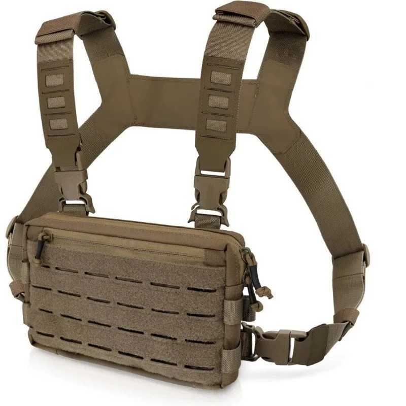 Mens Tactical Chest Bag Outdoor Hunting Tactical Vest Outdoor Sports Cycling Vest Multifunctional Chest Bag Pouch Holster Y251022