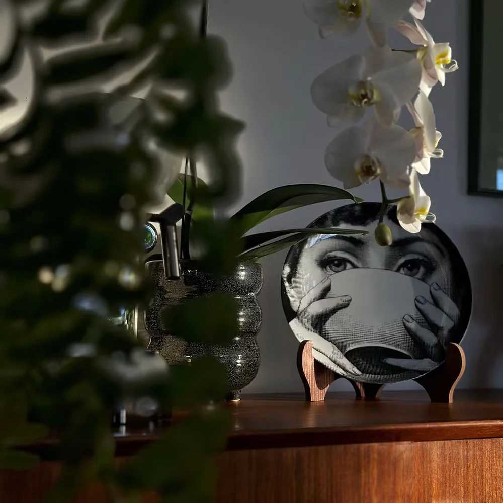Ceramic Italian Face Hanging Plate Wall Decoration Plate European Ceramic Art Nordic Wall Decoration Ornaments Dinner Ceramic Tr Y251025