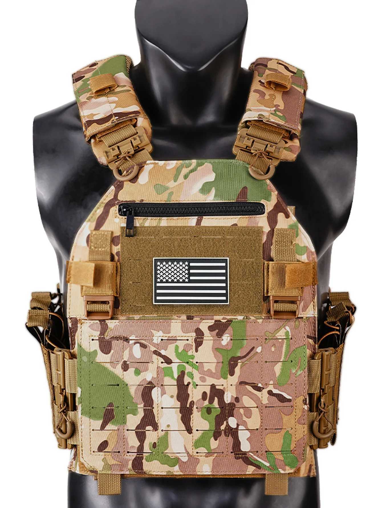 Outdoor multifunctional laser quick rease vest that can be quickly reased from the shoulders and waist Y251022