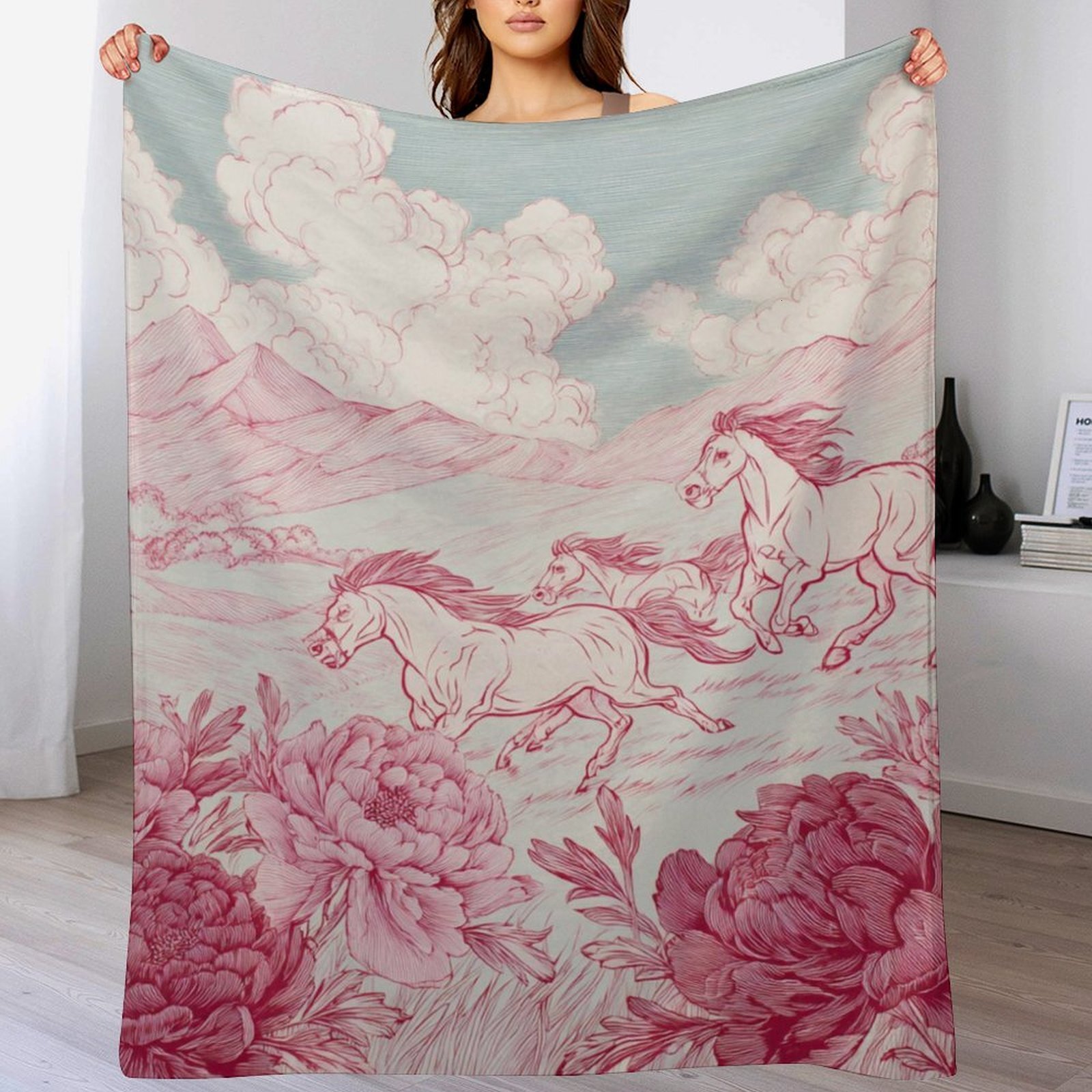 H Designer Horse blanket blanket throw cashmere vibration blanket copert Home Travel Throw Summer Air Conditioner Beach home bedding blankets throws H