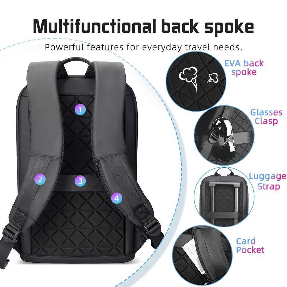 Heroic Knight Men Business Backpack Slim Waterproof 14 Laptop Bag Light weight College Backpack Fashion Women Backpack Black W251025