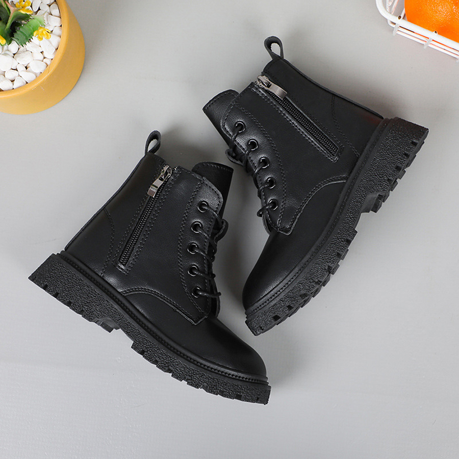 Kids Short Boots for Girl Children's Warm Fur Ankle Boots Shoes Kidsnest Waterproof Big Plus Sizes 27 - 38 K1185