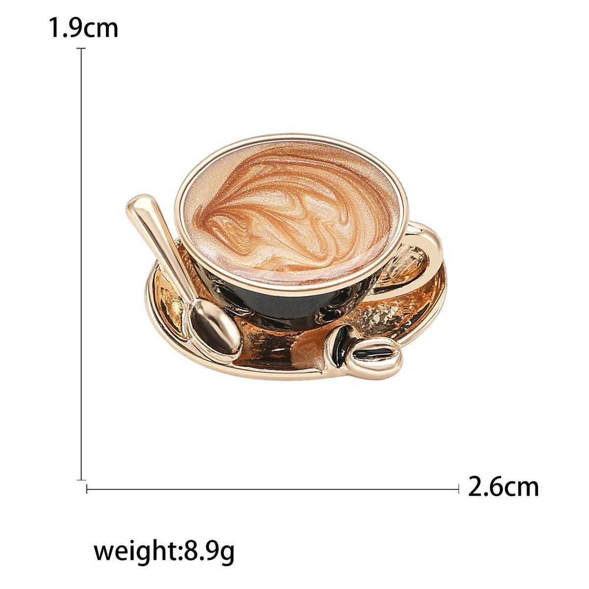 Popular Enamel Coffee Cup Brooches for Women Unisex Cups Pins Event Party Decoration Clothes Accessories J251115