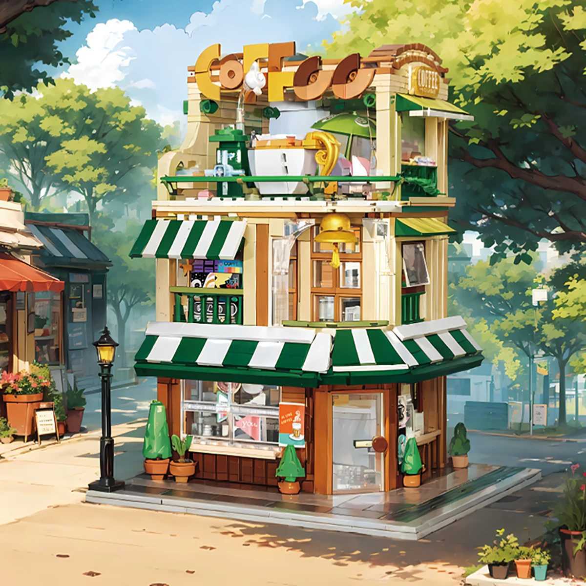 Wedding Gallery Building Blocks Garden Hotel Assembling Street View Romantic Ornament Model Girl Gift C251023