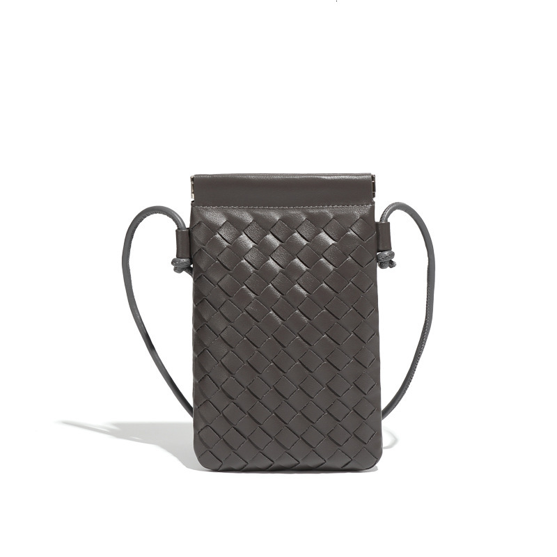 Luxury Brand Designer Bag Spring Summer New Phone Bag Simple Fashion Versatile Shoulder Crossbody Bag Vertical Trendy Textured Handwoven Women's 