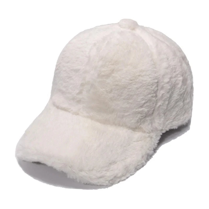 Unisex Wool Baseball Cap Cashmere Blended Knit Cap Ladies Personality Hat Autumn Winter Warm Hat Adjustable Men Cap 251023