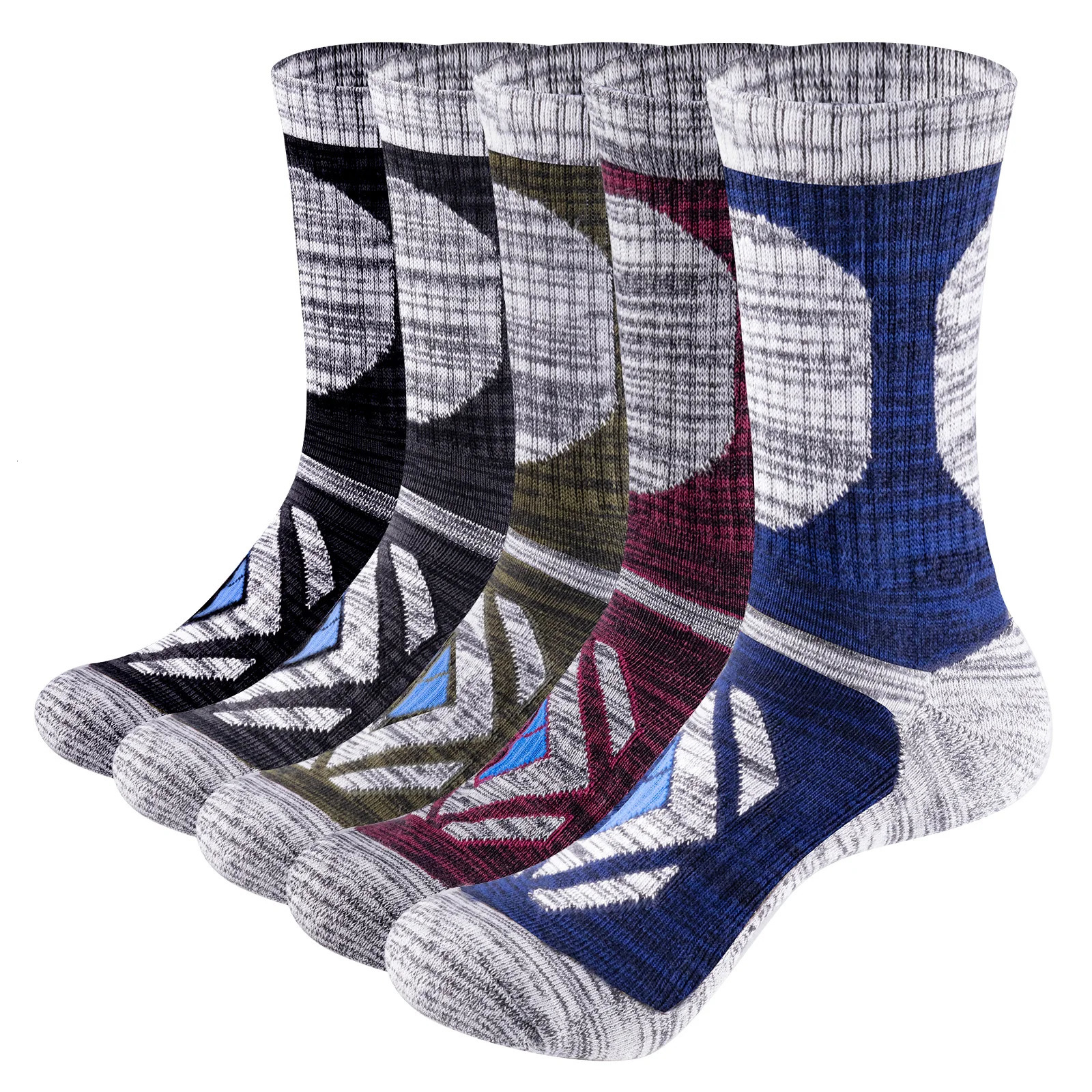 YUEDGE Mens Moisture Wick Breathable Cushion Crew Work Socks Thick Cotton Outdoor Sports Socks For Men Size 3746 EU 251023