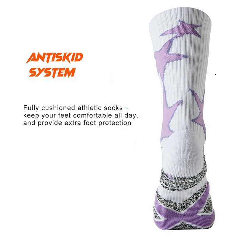 Professional Basketball Socks Breathable Mesh MidTube Length Star Jacquard Sports Socks Towel Bottom Non Slip Socks Y251024