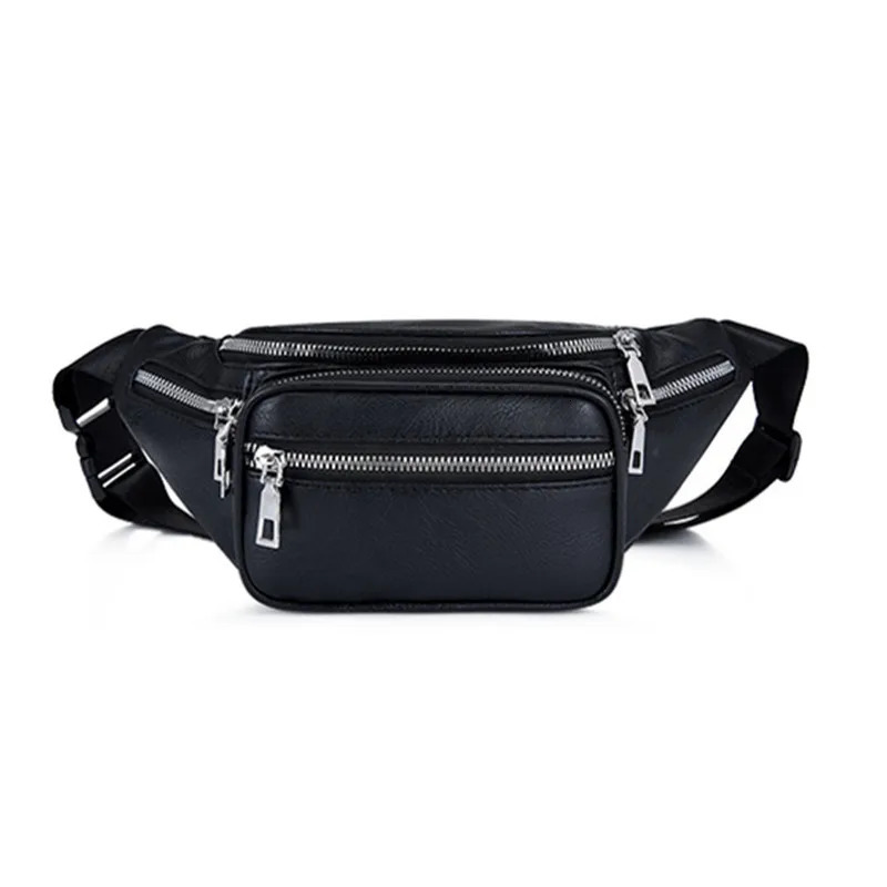 Solid PU leather handbag Women chest Pack Punk Bag Womens Belt Waist Bag Women Waist Pack cell phone Bags 251023