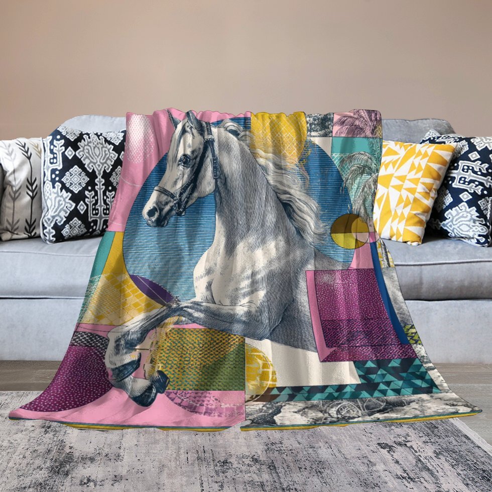 H Designer Horse blanket blanket throw cashmere vibration blanket copert Home Travel Throw Summer Air Conditioner Beach home bedding blankets throws H