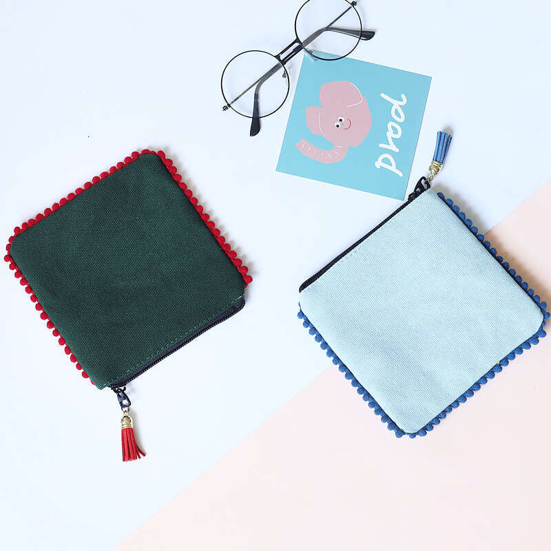 Minimalist Tassel Edge Solid Color Small Wallet for Women Cute Fresh Summer Coin Purse Mini 2025 New Model