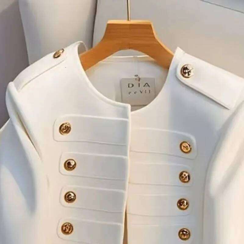 Korean Fashion Women S Jackets Autumn All Match New White Long Sleeve Temperament Top Lady Ladies Short Coat Outerwear