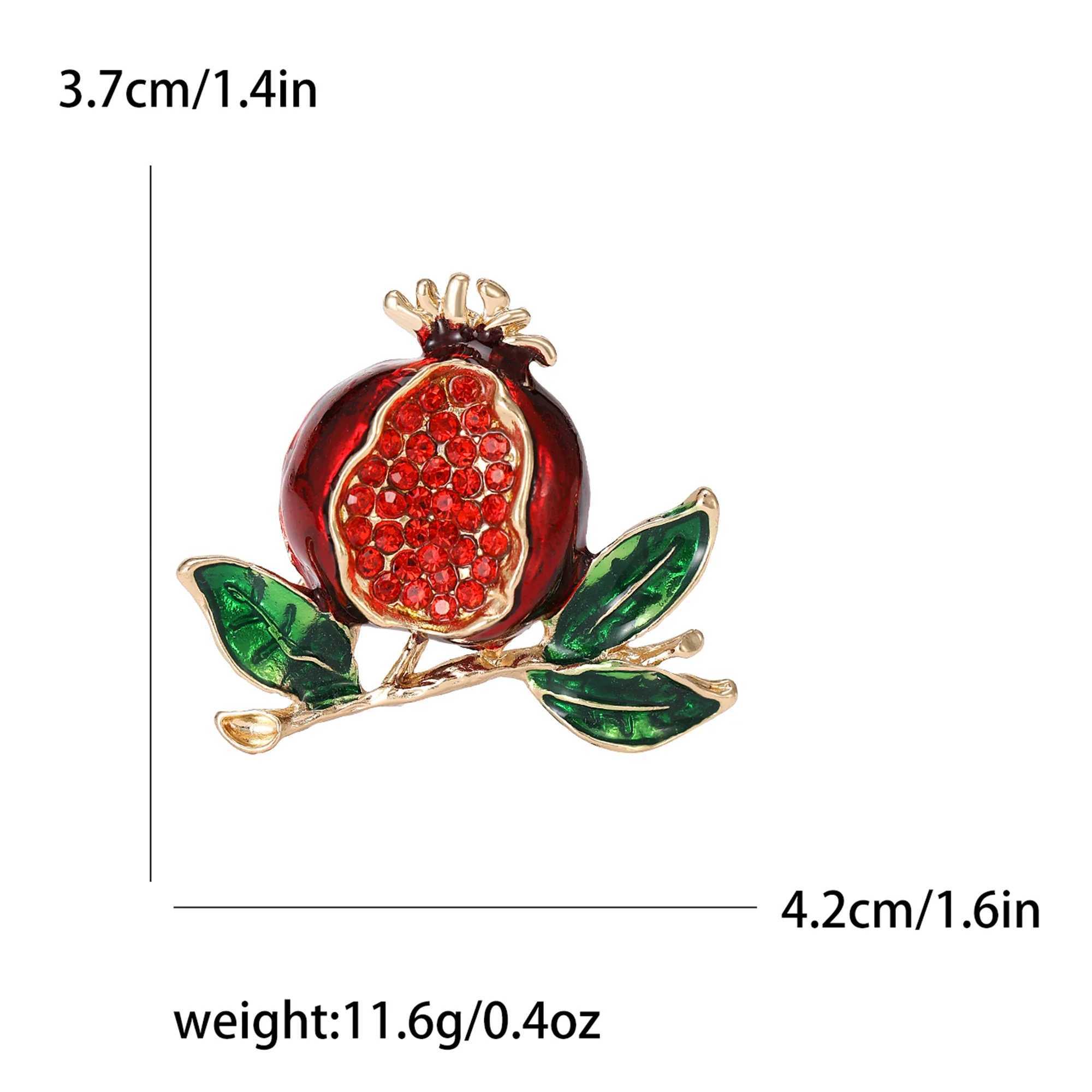 BeautBerry Enamel Pomegranate Brooches for Women Unisex 3color Rhinestone fruits Party Casual Brooch Pin Gifts J251115