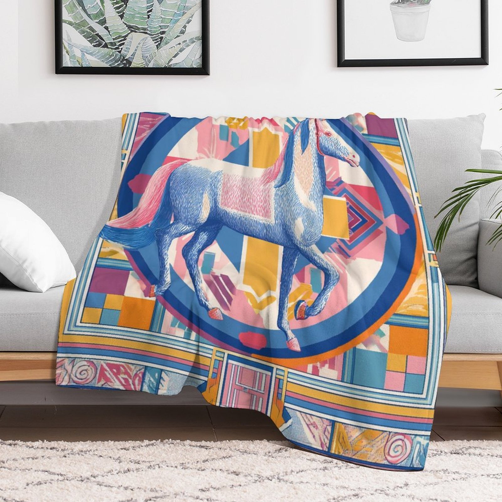 H Designer Horse blanket blanket throw cashmere vibration blanket copert Home Travel Throw Summer Air Conditioner Beach home bedding blankets throws H