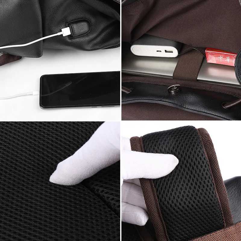 MOYYI Large Waterproof Flip Cover Travel Leather Backpack Men Women Teenagers College Student School Bag Casual Laptop Daypacks W251025