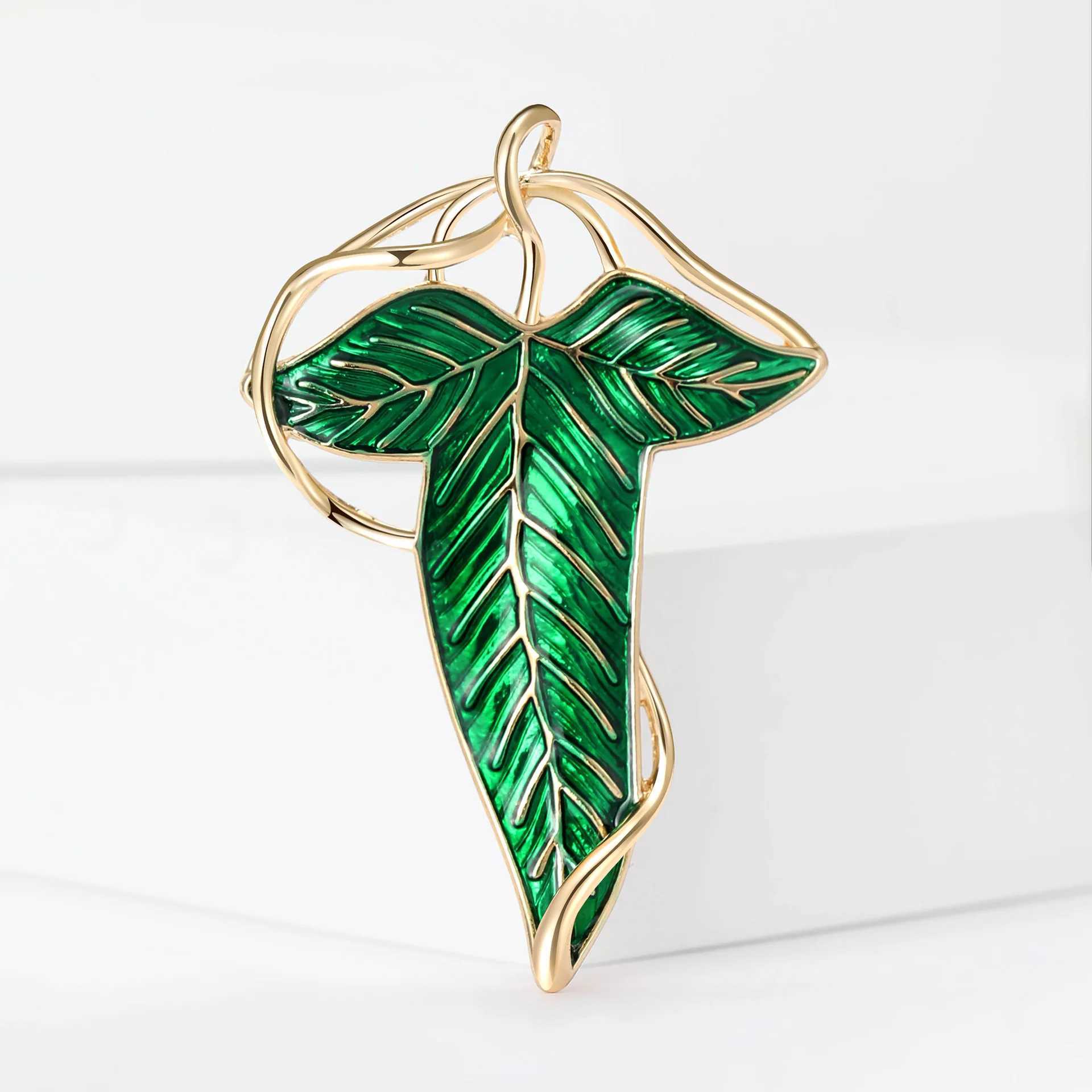 Fashion The Lord of the Rings Brooches For Women Unisex Vintage Enamel Plants Leaves Pins Casual Party Brooch Jewelry Gifts J251115