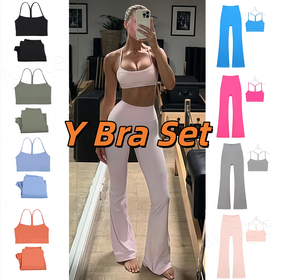 Yoga Y Bra Pant Set High Impact Fitness Seamless Top Gym Women Active Wear Yoga Workout Vest Sports Tops Same Style Hot Sell Bra Sets