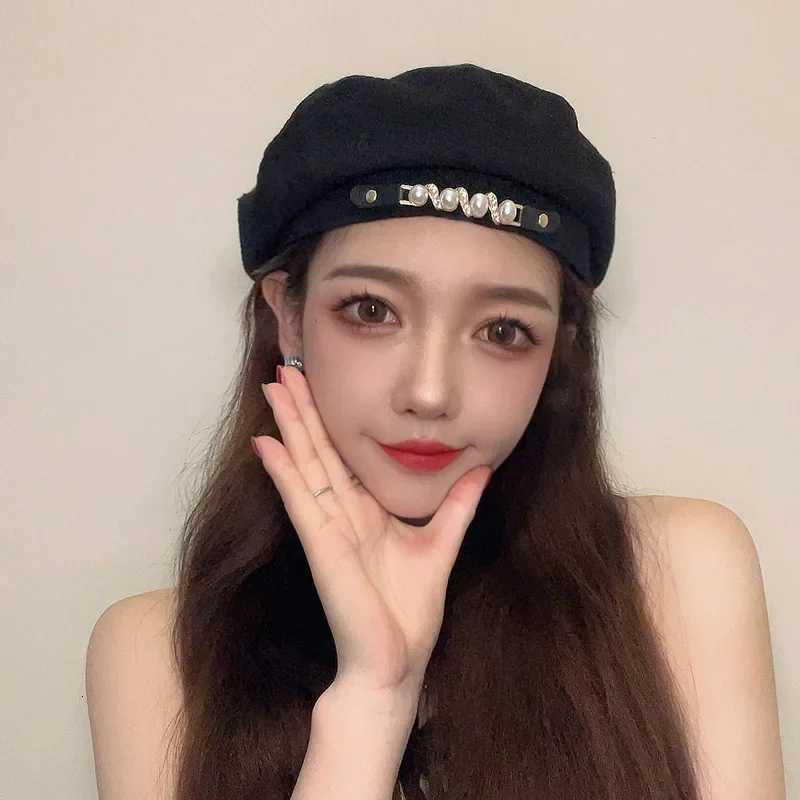 Hat Wens Winter New Fashion Pearl Beret Wens Autumn and Winter Bud Hat Spring and Autumn Y251025