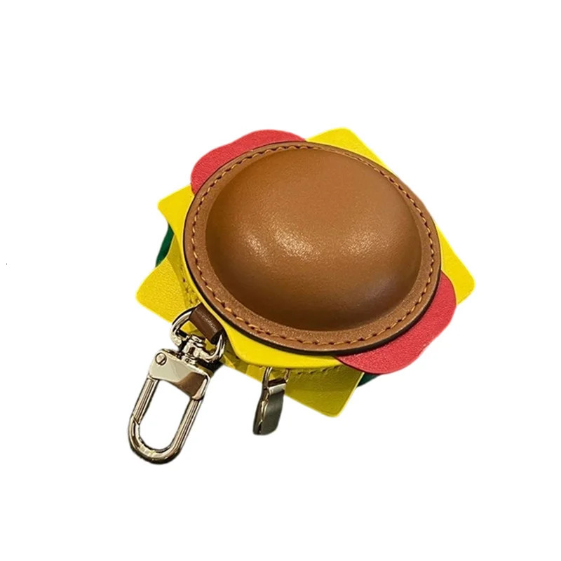 Hamburger Headphone Bag Charm Keychain Mini Burger Purse Pendant For Airpods Case Headphone Hanging Decor Unisex Accessories 251023