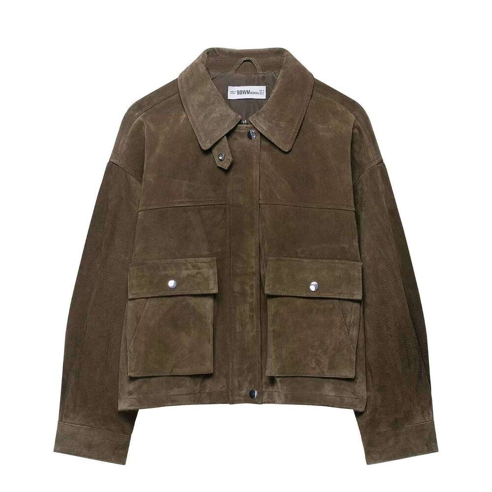 Autumn New Product European And American Style Fashion Women S Wear Pure Leather Pilot Jacket Coat