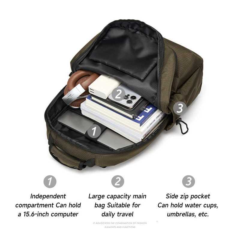Large Capacity School Backpack Men Travel Backpack Business Expanded Hiking Backpack Laptop Storage Bag Women Waterproof Fashion W251025