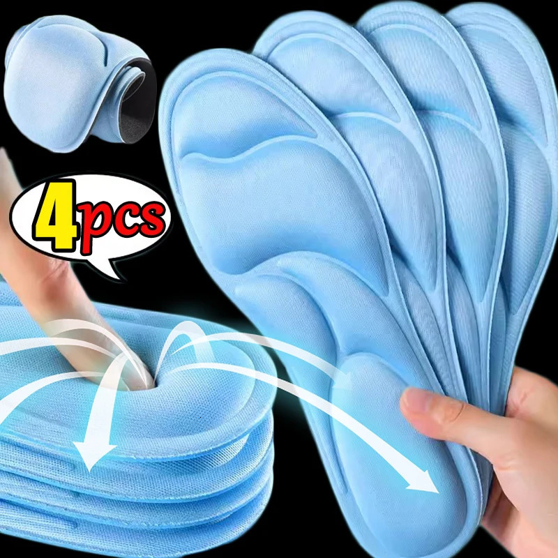 24pcs 5D Massage Memory Foam Insoles for Sport Running Shoes Sole Breathable Cushion Pads for Women Men Feet Orthopedic Insoles251020