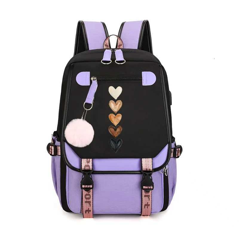 Minimalist Heart Back To School Women Bookbag Backpack Fashion Student Computer School Backpack Leopard Heart Travel Knapsack W251025