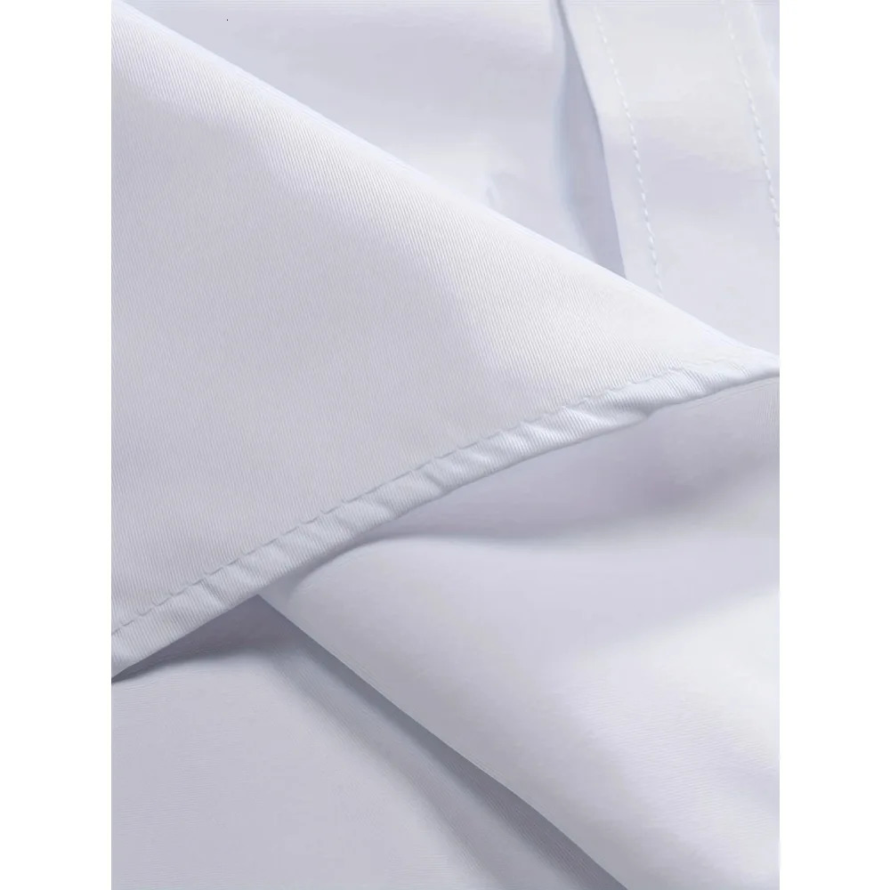 FGKKS Men Casual Shirt Fashion Solid Color Long Sleeve Elastic Fabric Male Business Dress Shirt 251023