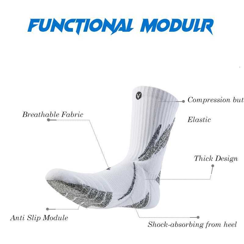 3 Pairs Pack Professional Basketball Socks for Men Thick Non Slip Outdoor Cycling Climbing Running Socks Breathable Y251024